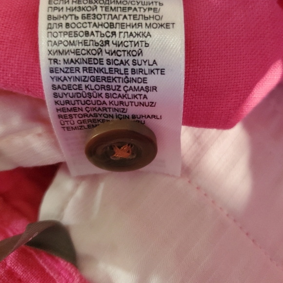 The North Face pink linen blend chino shorts size 2 long - Picture 11 of 14